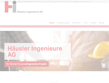 Tablet Screenshot of haeusleringenieure.ch